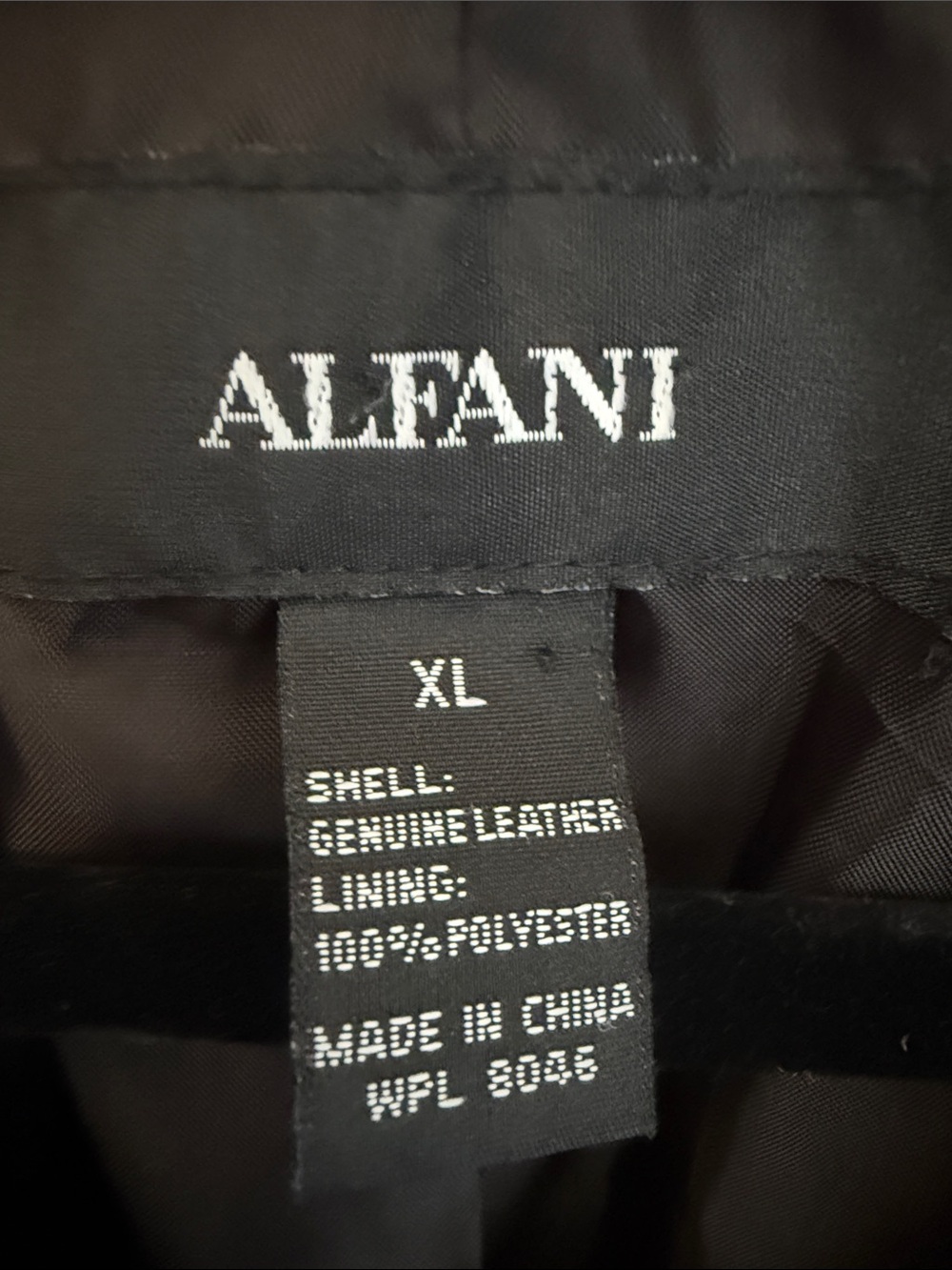 274. Alfani Black Leather Bomber Jacket - Picture 2 of 6